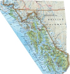 Alaska (South East Map) Panhandle Map