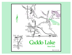 Caddo Lake, Texas State Park Map