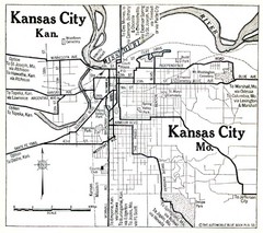 Kansas City The Automobile Blue Book 1920 Map