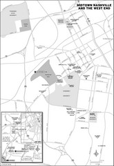Midtown Nashville and West End Map