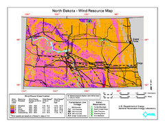 North Dakota Wind Resource Map