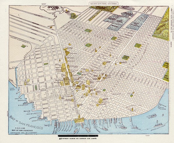 1896 San Francisco Perspective Map