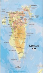 Bahrain topography Map