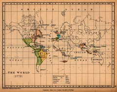 Colonial World Map 1772