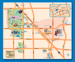 Downtown Anaheim, California Map