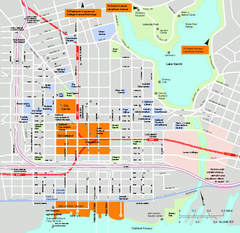 Downtown Oakland, California Map