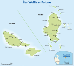 Islands of Wallis and Futana Map