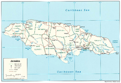 Jamaica (Political) 2002 Map