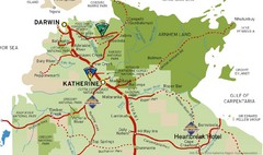 Katherine Australia Tourism Map