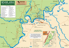 Mfuwe Area South Luangwe National Park Map