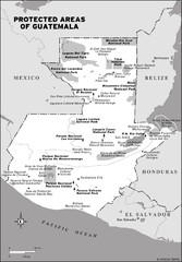 Protected areas of Guatemala Map