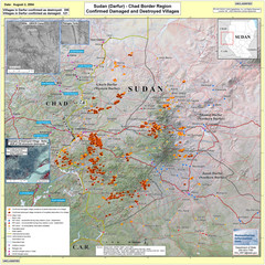 Villages Destroyed in Darfur, Sudan Map