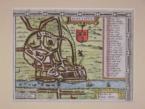 1611 Newcastle Upon Tyne Historic Map Newcastle Uk Mappery
