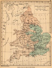 1644 England and Wales Political Map
