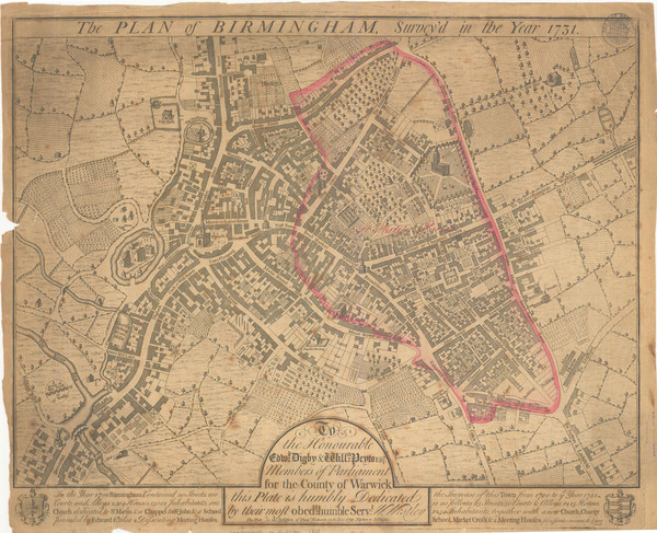 1731 Birmingham Map