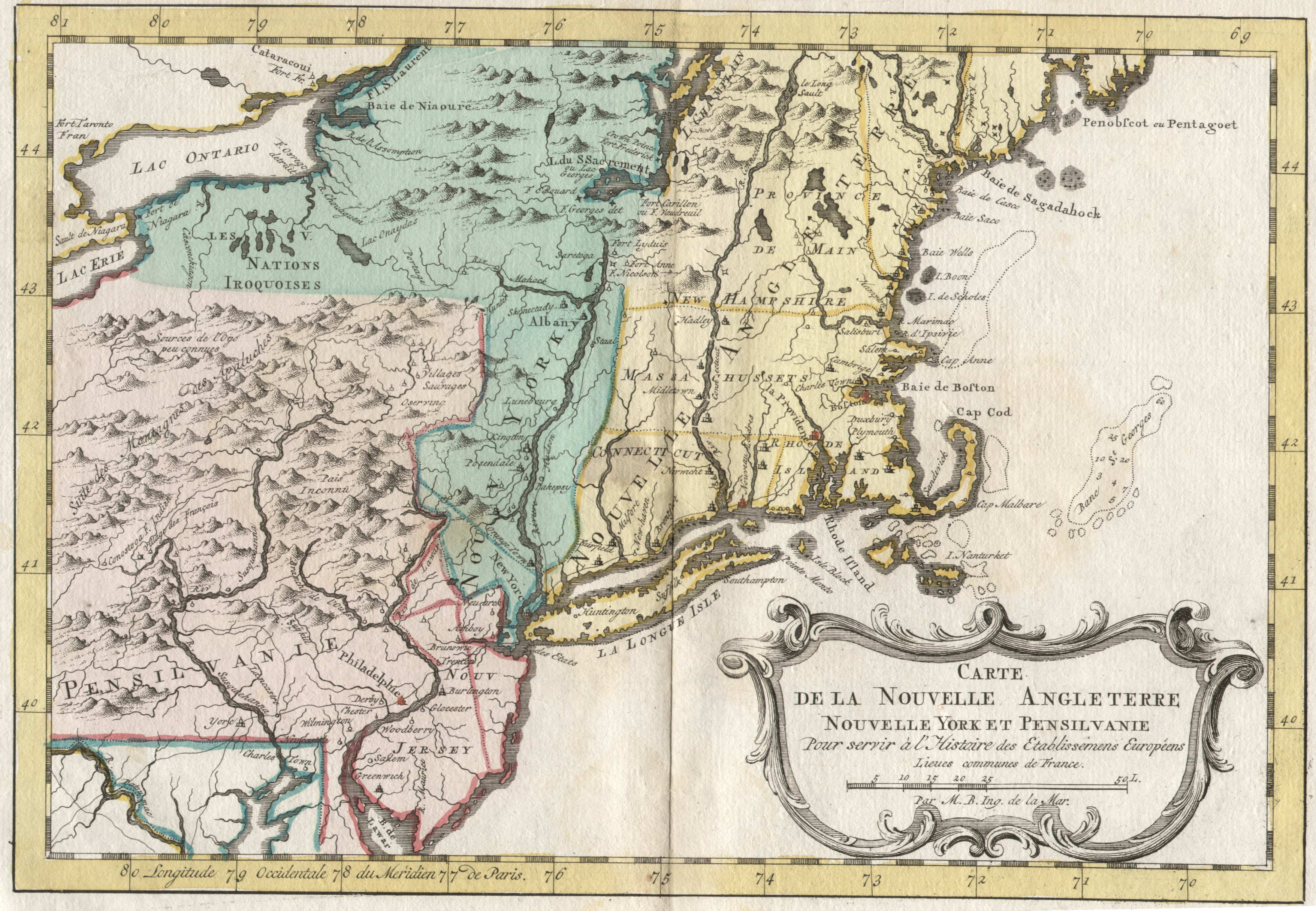 1773 New England Map - New England US • mappery