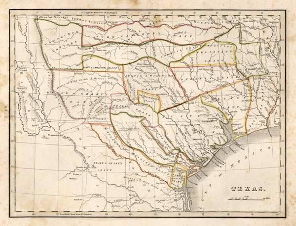 1835 Texas Historical Map