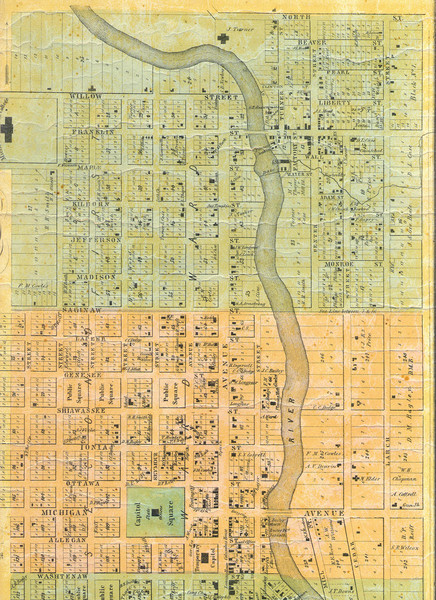 1859 Lansing Middle Upper Bus District Map