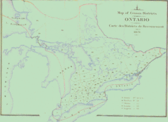 1871 Southern Ontario District Map