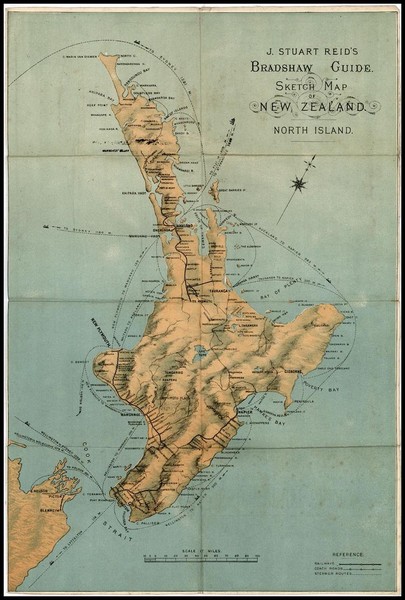 1880 New Zealand North Island Map