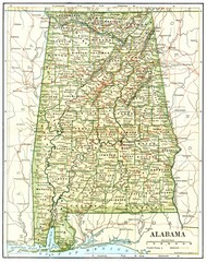 1891 Alabama Map