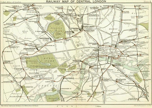 1899 London Railway Map