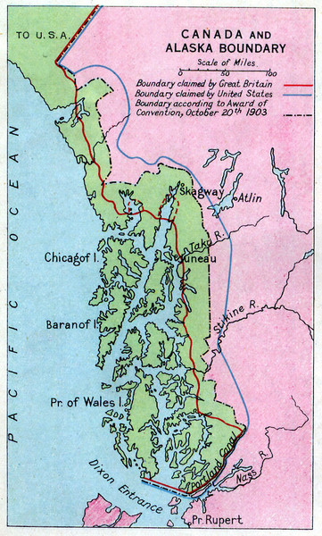 1903 Alaska boundary dispute Map