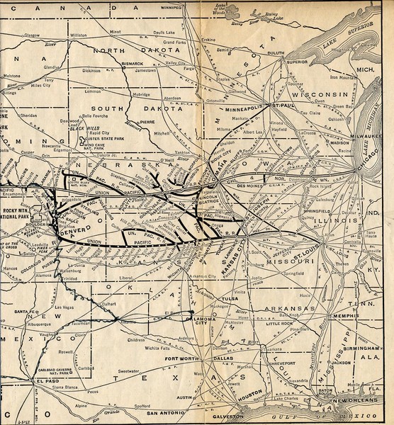 1925 Union Pacific Railroad Map Part 2