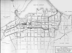 1959 Transit Routes of Hamilton Harbor Map