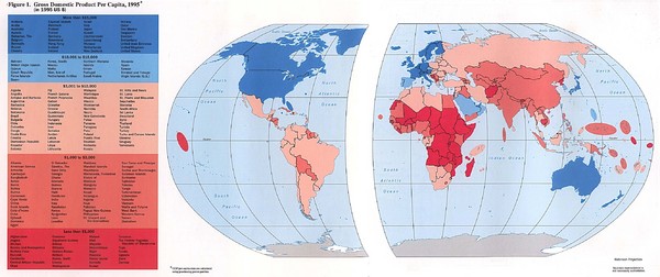 1995 GDP World Maps Map