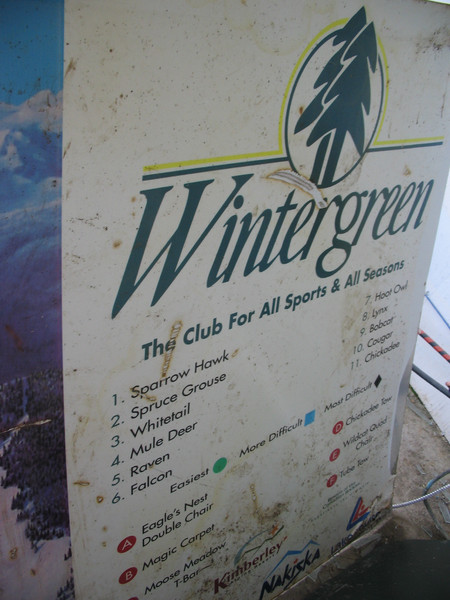 2001 Wintergreen Downhill Map Part 2