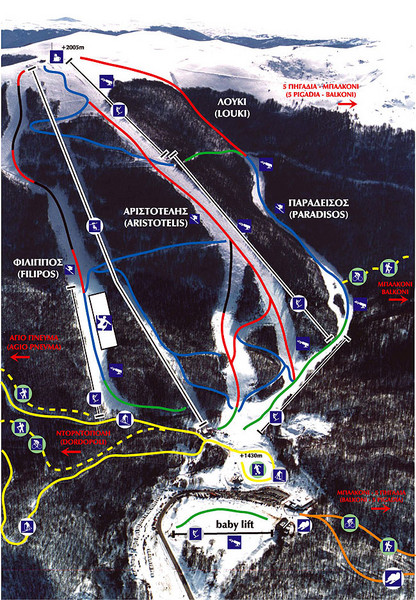 3–5 Pigadia Ski Trail Map