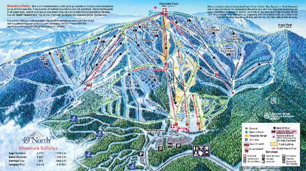 49 North Mountain Resort Ski Trail Map
