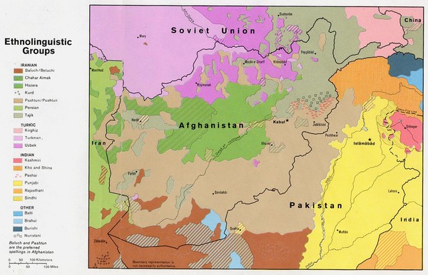 AFG afghanistan & environs ethnolinguistic_1982[1] Map