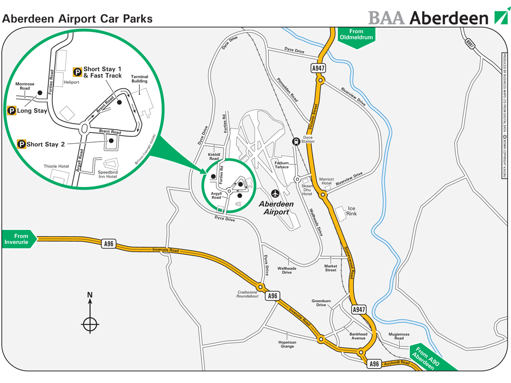 Aberdeen Airport Map Aberdeen Airport • mappery