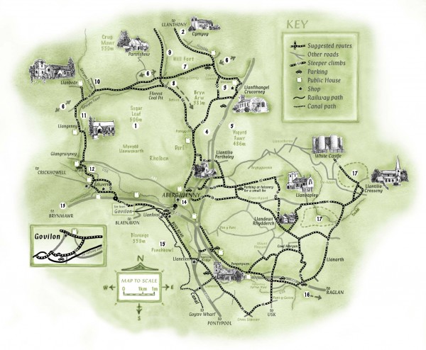 Abergavenny Cycle Map