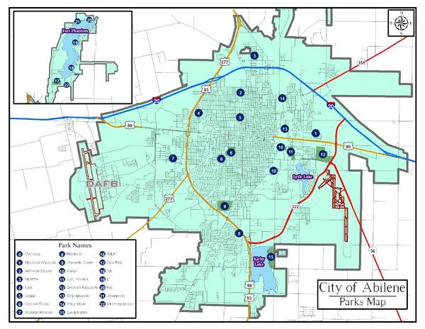 Abilene City Parks Map