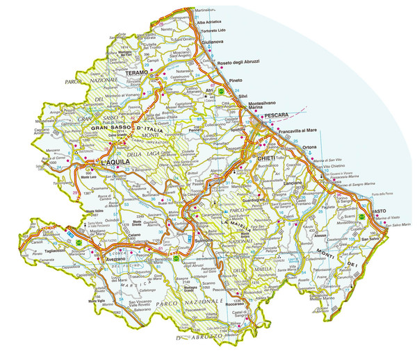 Map Of Abruzzo Italy With Cities Abruzzo Province Map - Abruzzo Italy • Mappery