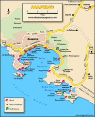 Acapulco Tourist Map Acapulco Tourist Map