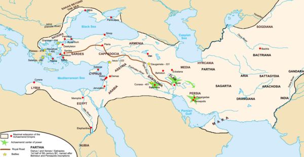 Achaemenid Empire Guide Map