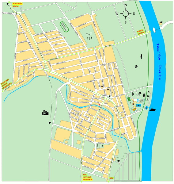 Ada város Map