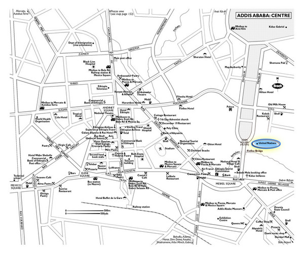 Addis Ababa Tourist Map