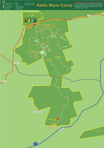 Addo Elephant National Park Map