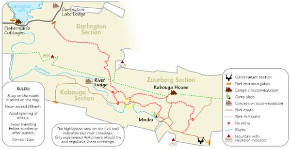 Addo Elephant National Park Trails Map