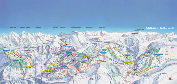 Adelboden-Lenk (Frutigen) Ski Trail Map