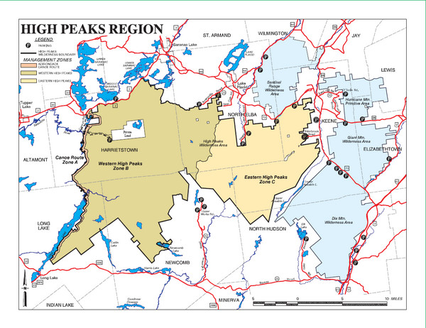 Adirondacks Canoeing Map