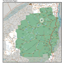 Adirondacks Lakes Map