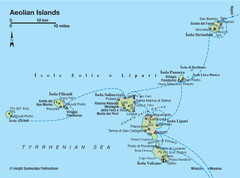 Aeolian islands map