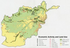 Afghanistan Economic and Land Use Tourist Map