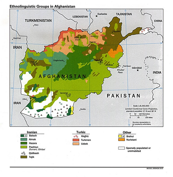 Afghanistan Entholinguistic Map